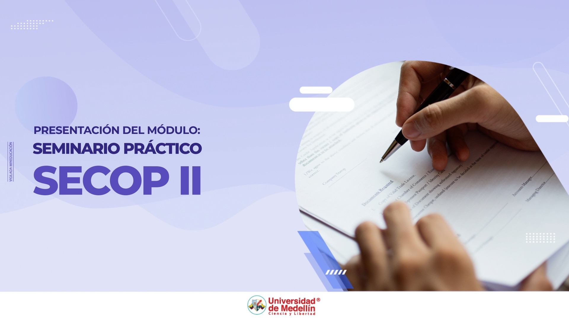Presentación del Módulo: Seminario práctico SECOP II
