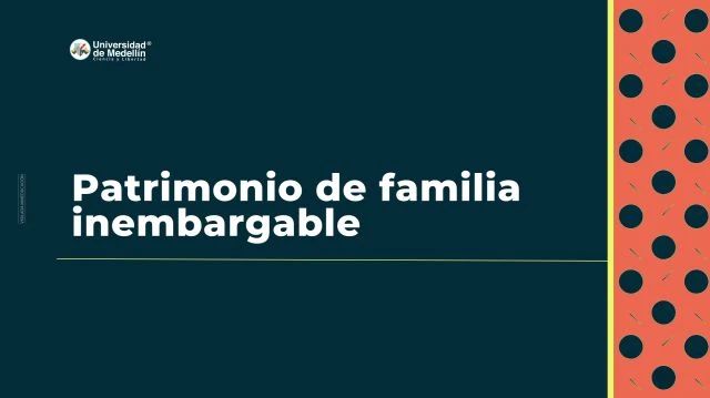 Patrimonio de familia inembargable