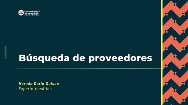 Búsqueda de proveedores