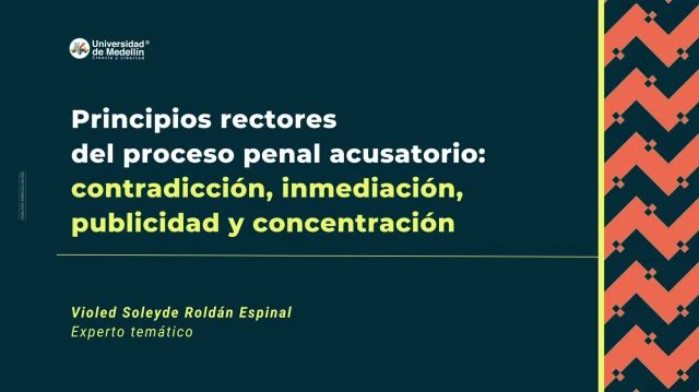 Principios rectores del proceso penal acusatorio: contradicción, inmediación, publicidad y concentración