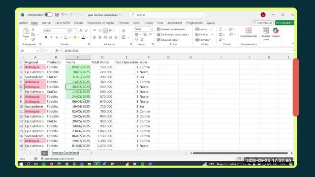 Formato Condicional (predeterminados)