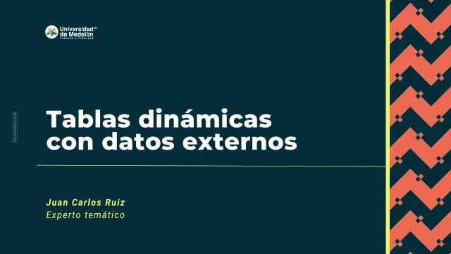 Tablas dinámicas con datos externos