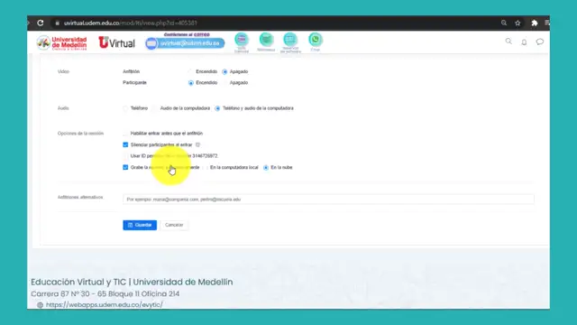 Programación de clases sincrónicas en Zoom