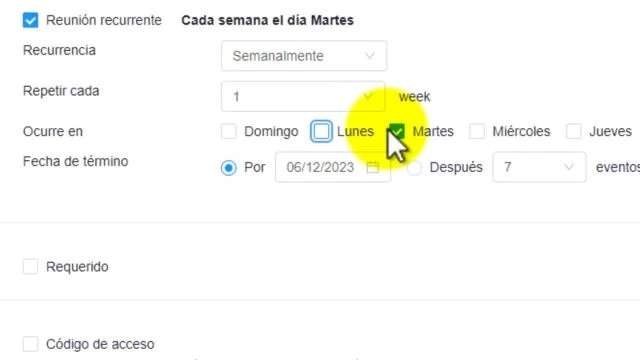 Gestión de entorno de Zoom
