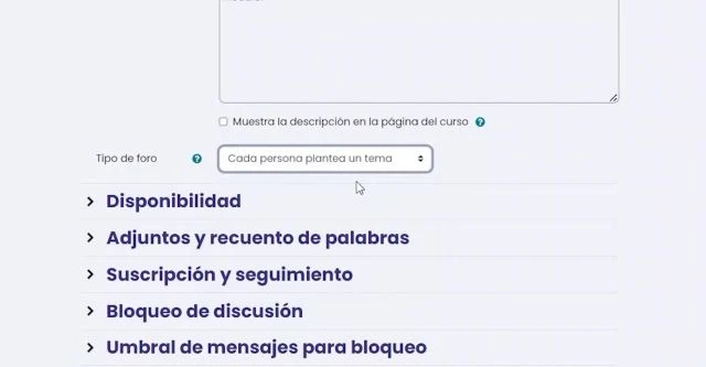 Configuro foros de interacción